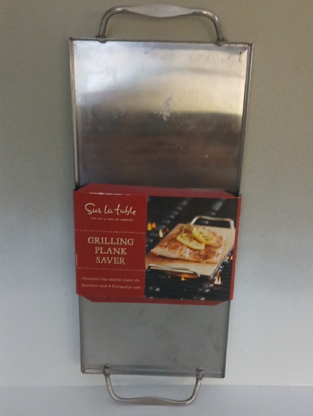 Sur La Table Stainless Steel Grilling Plank Saver